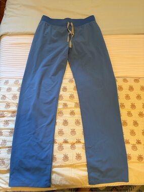 Livingston High-Rise Straight-Leg Scrub Pant size small TALL Ceil Blue